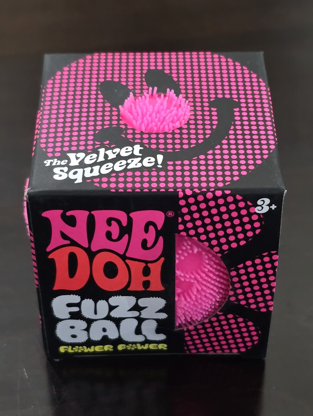 Needoh Pink Flower Power Fuzz Ball